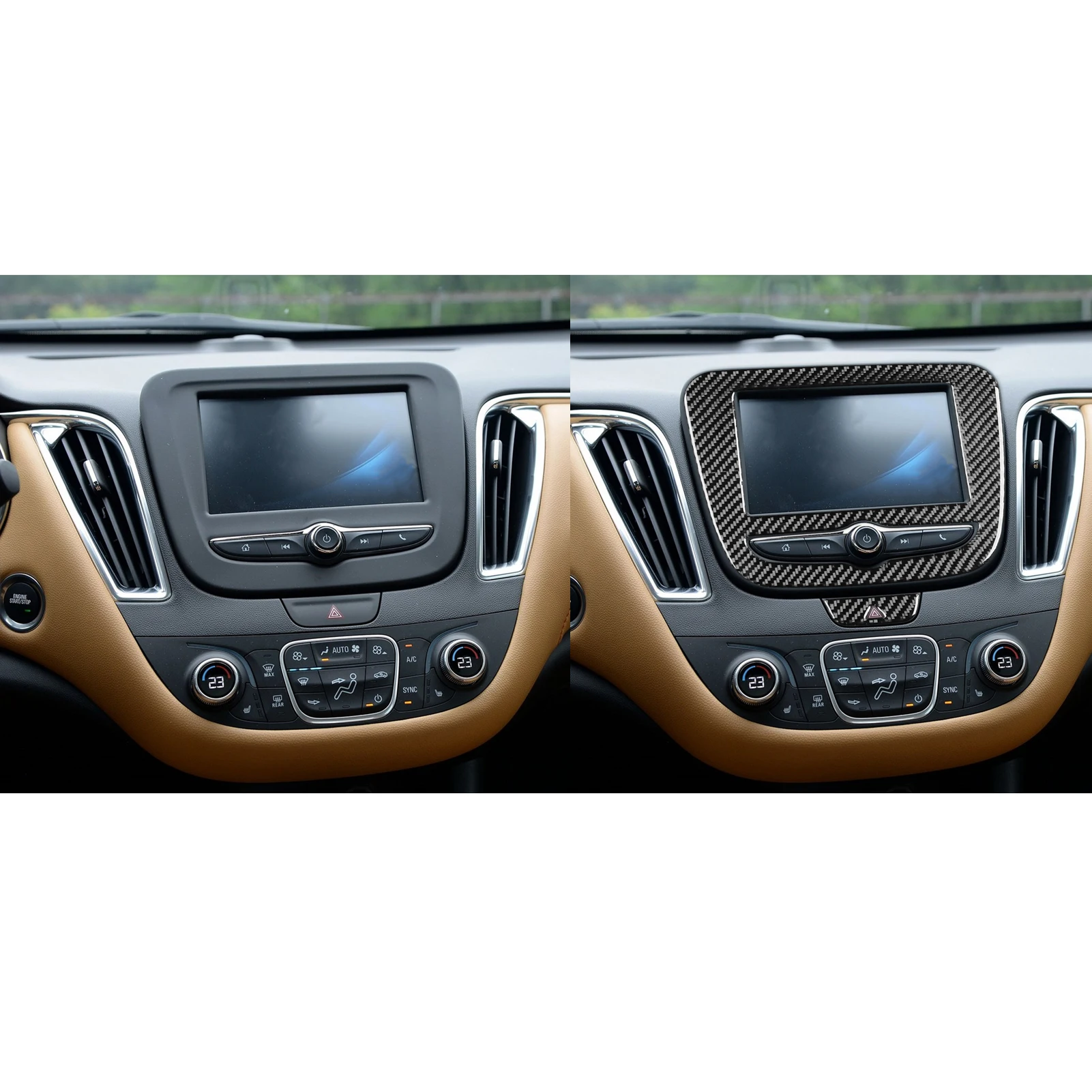 left-hand drive Carbon fiber Car interior Auto parts Accessories For Chevrolet Malibu XL16-18