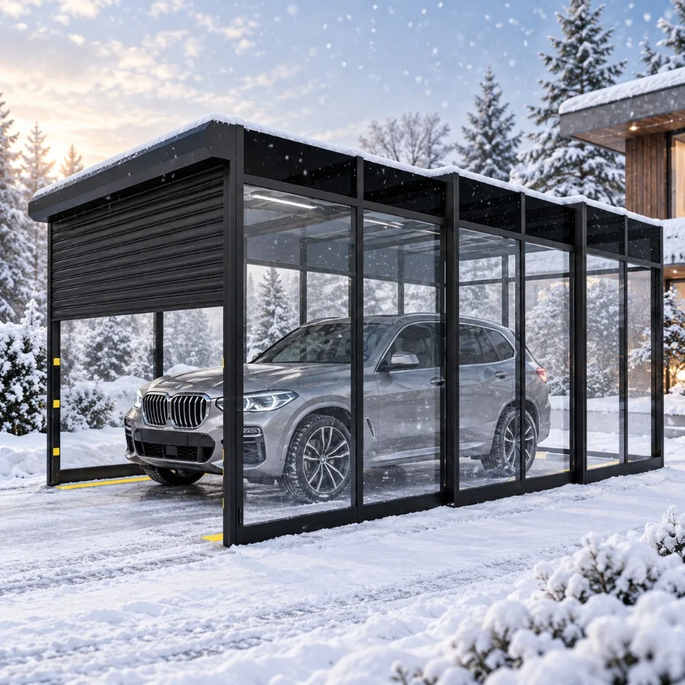 Custom Aluminum Foldable Mobile Electric Car Garage, Retractable Outdoor Carport Shelter for All-Weather Vehicle Protection