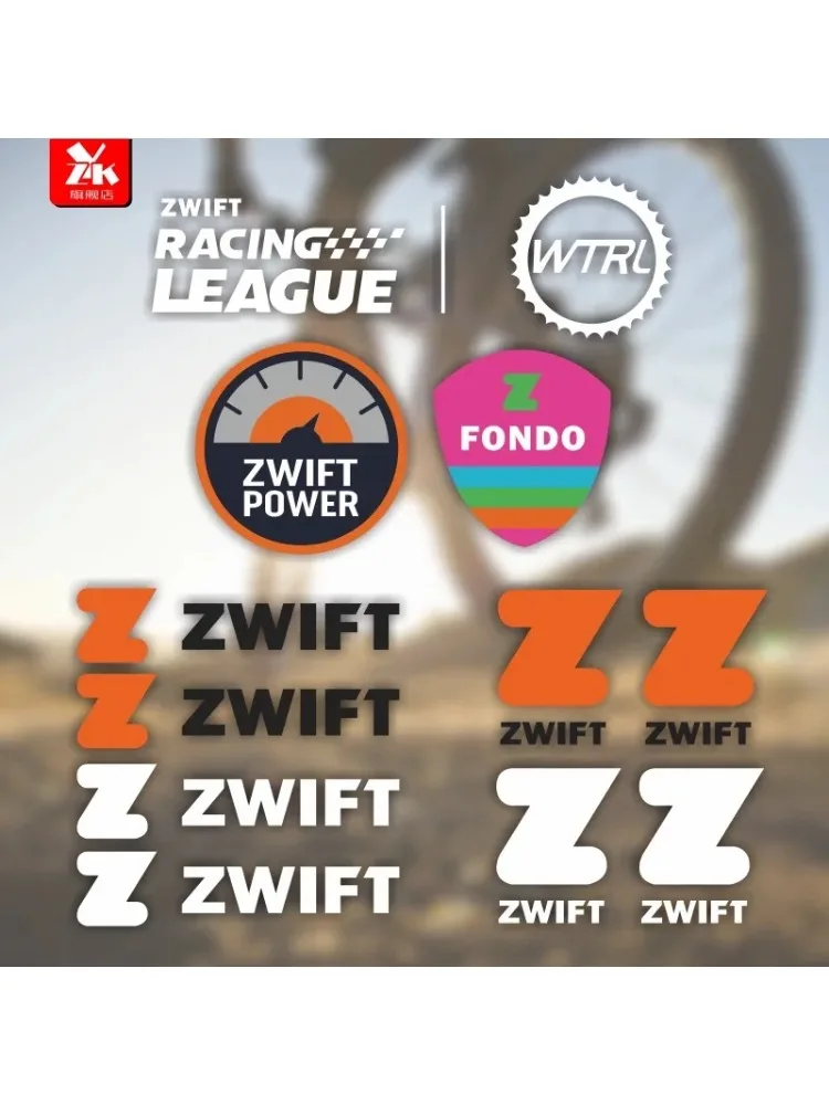 AliExpress NONE Zwift Bicycle Frame Top Tube Stickers DIY MTB Road Bike Helmet Decorative Decals Cycling Repair Scratch Paste Cycle Accessories