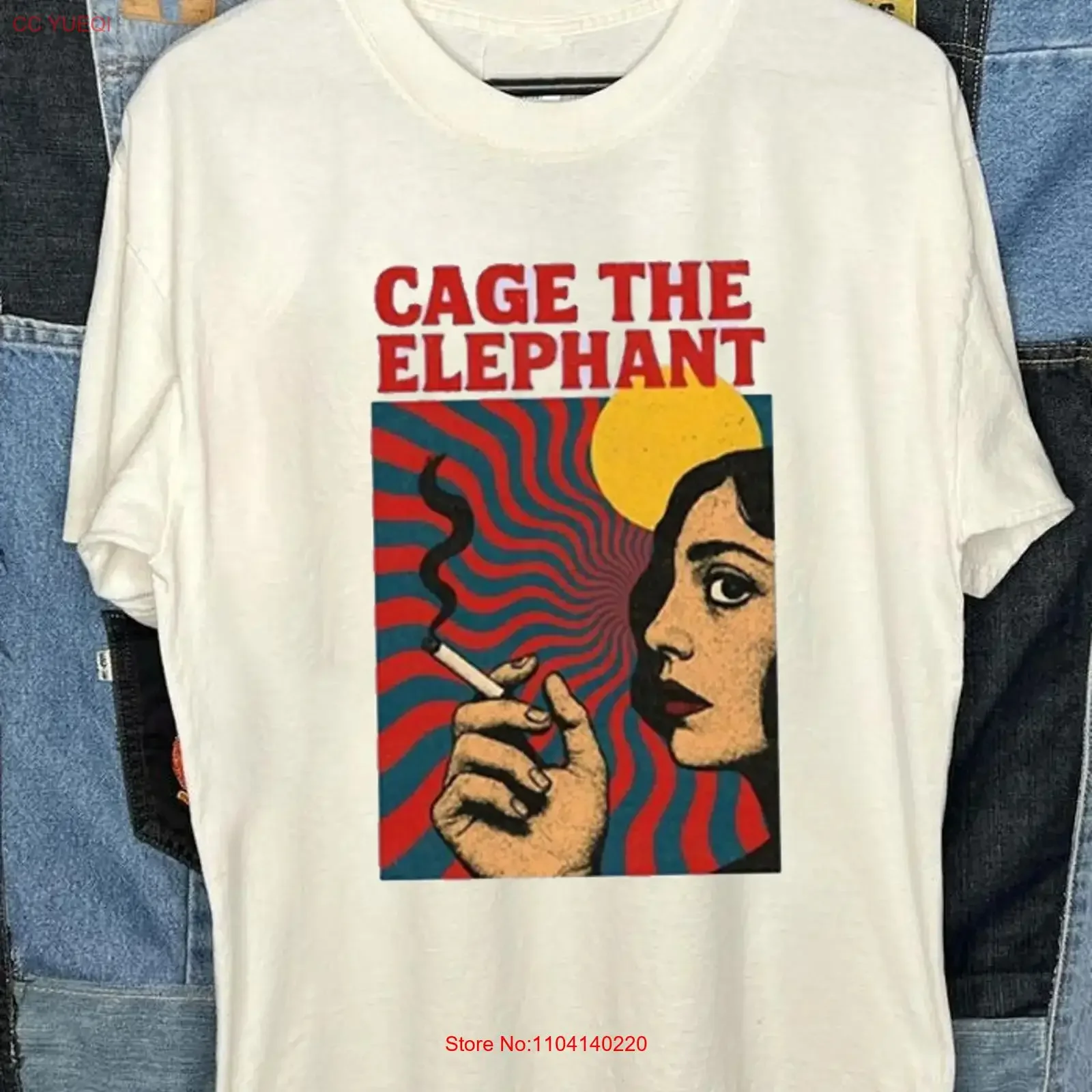 Cage The Elephant Band Cigarette Daydreams T Shirt White S to 5XL HL131 vintage Washed Stylish homme Versatile designer clothes