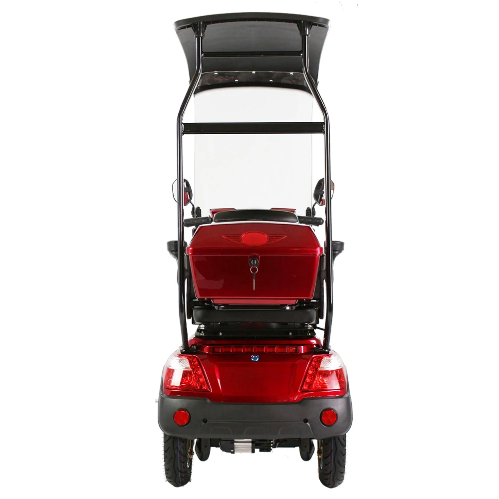 Anlochi good selling 60V 500W 20Ah powerful electric scooter with roof mobility Escooter for elder and disable