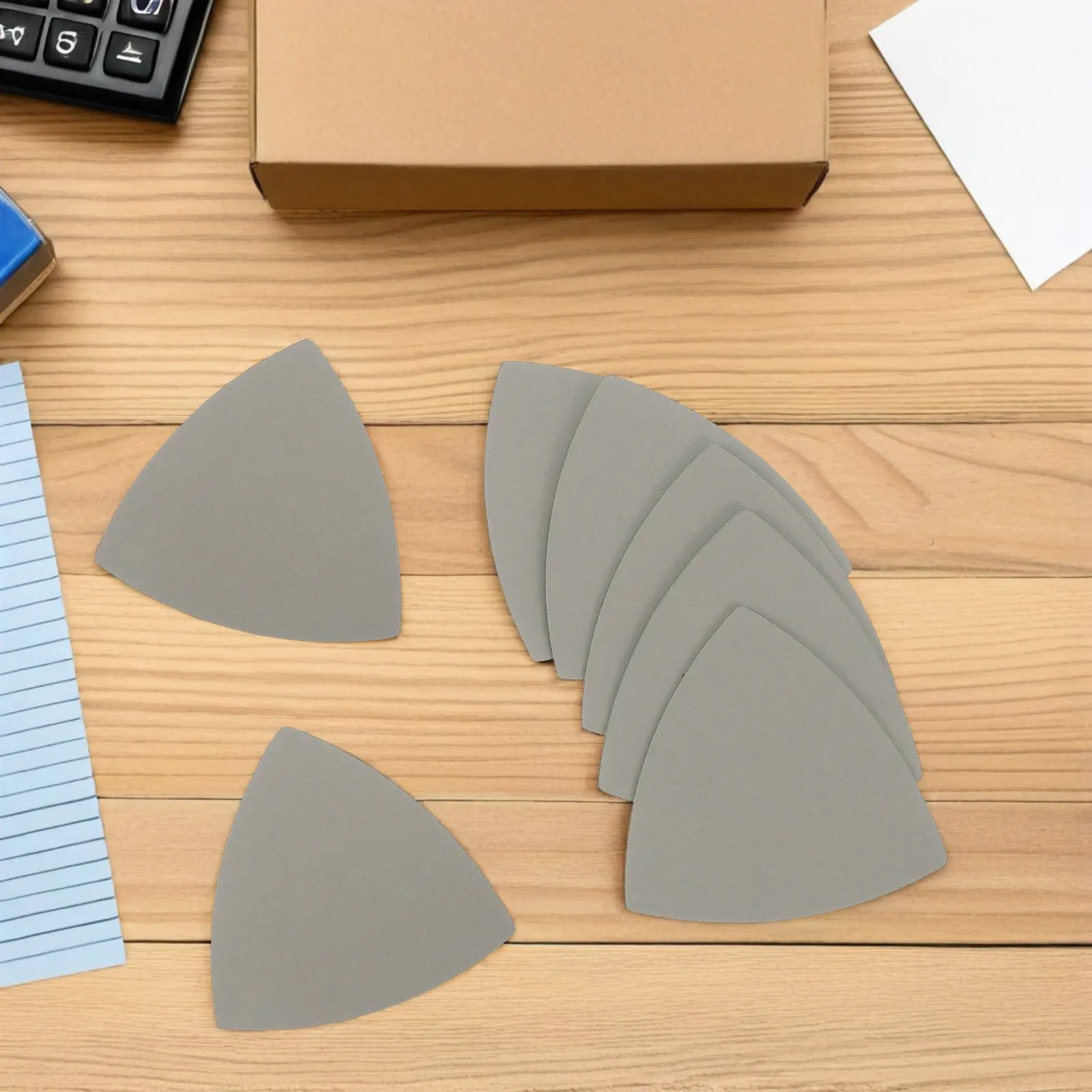 8Pcs 90Mm Triangular Wet Dry Sandpaper Set 3000 Grit Flocking High Density Polishing Paper for Corner Detail Oscillating Tool