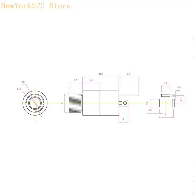 10 Pcs 3 Pin 1/8