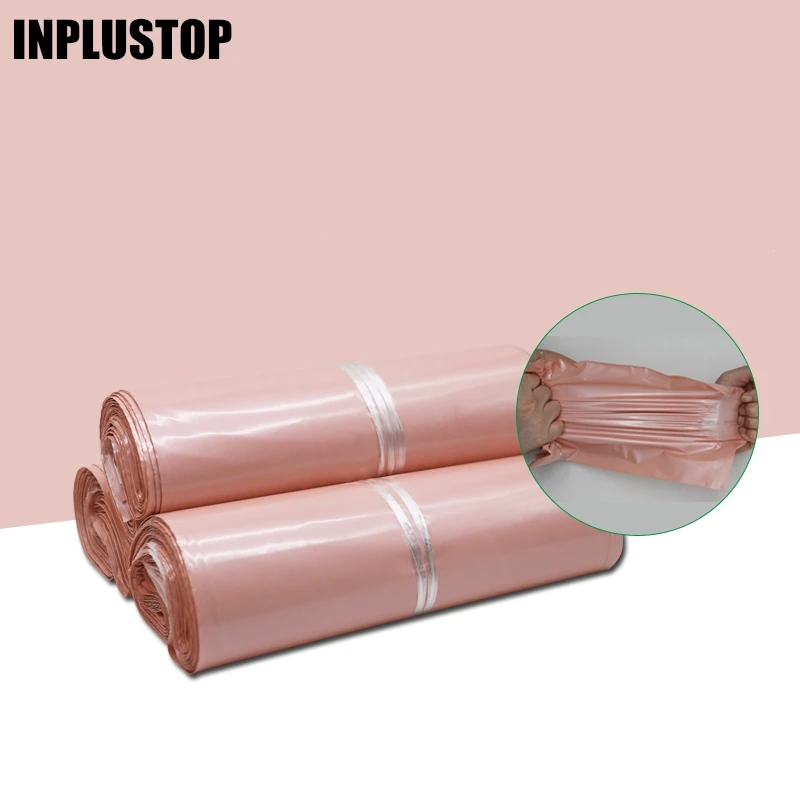 

50Pcs Rose Gold Courier Packing Bags Thicken Storage Bag Waterproof Bags PE Material Envelope Mailer Postal Mailing Plastic Bags