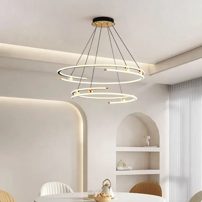 Modern Hanging Chandelier LED Pendant Lamp for Living Dining Room Bedroom Kitchen Island Home Decoration Lighting Fixture Lustre