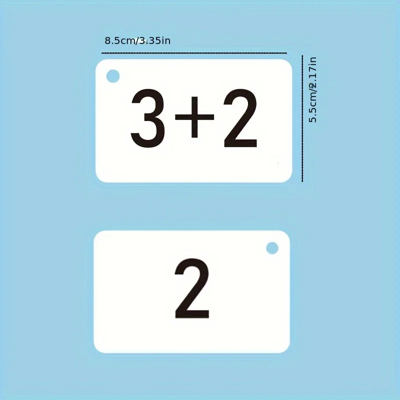 270pcs Within 20 Complete 1set Addition and Subtraction Flashcards Math Learning Set with Numbers Symbols & Practice Problems