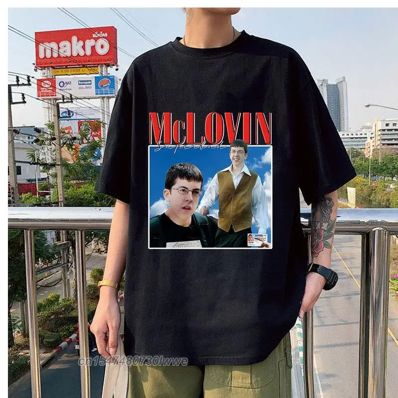 Hot Sale Wear Mclovin Crew Neck Tee High Quality T-Shirts Couple Wears Short Sleeves Clothes Oversize Unisex Style Streetwear