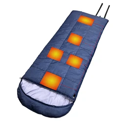 customize waterproof 5 Parts Graphene Heating Sleeping Bag warm for extreme cold winter outdoor camping seasonal