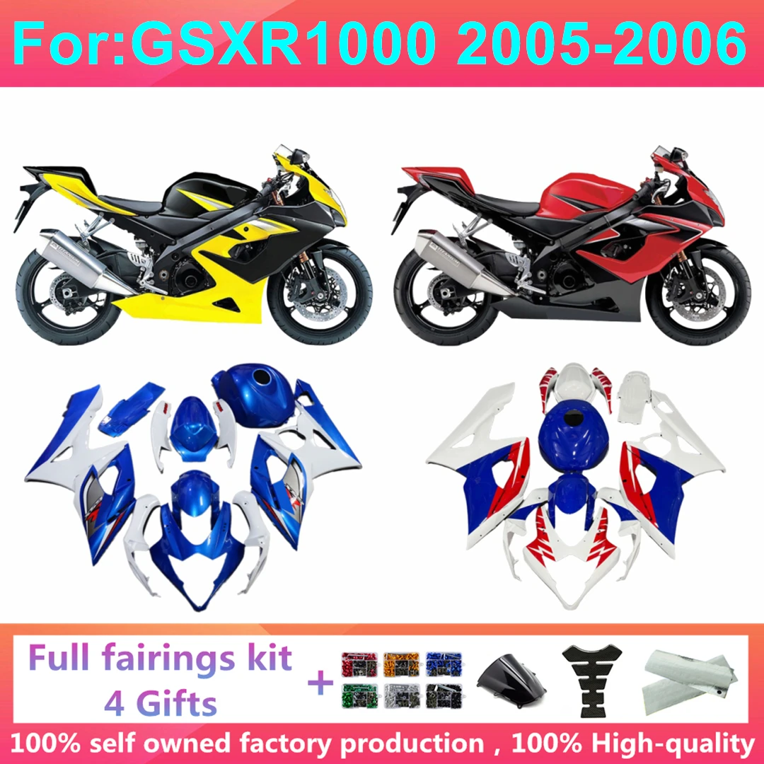 Motorrad-Verkleidungssätze aus Spritzguss für GSXR1000 GSX1000R 2005 2006 GSXR 1000 K5 05 06 Komplettes Verkleidungsset