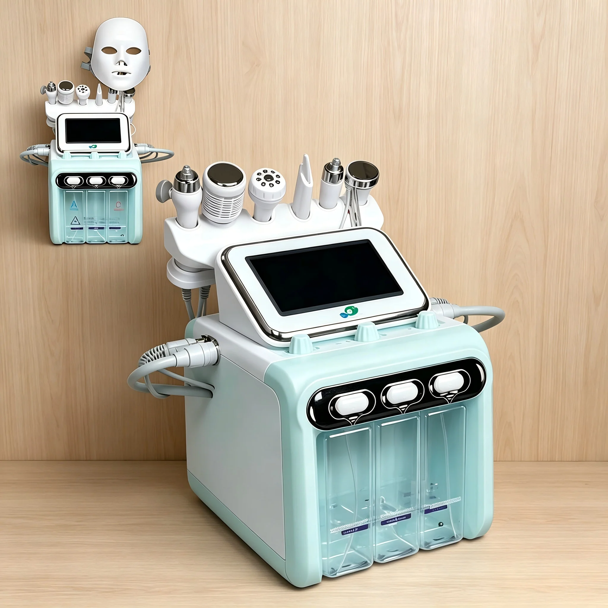 

7 in 1 H2O2 Beauty Skin Cleansing Dermabrasion Machine Water Aqua Peeling Oxygen Jet Facial Bubble Spa for Home Use