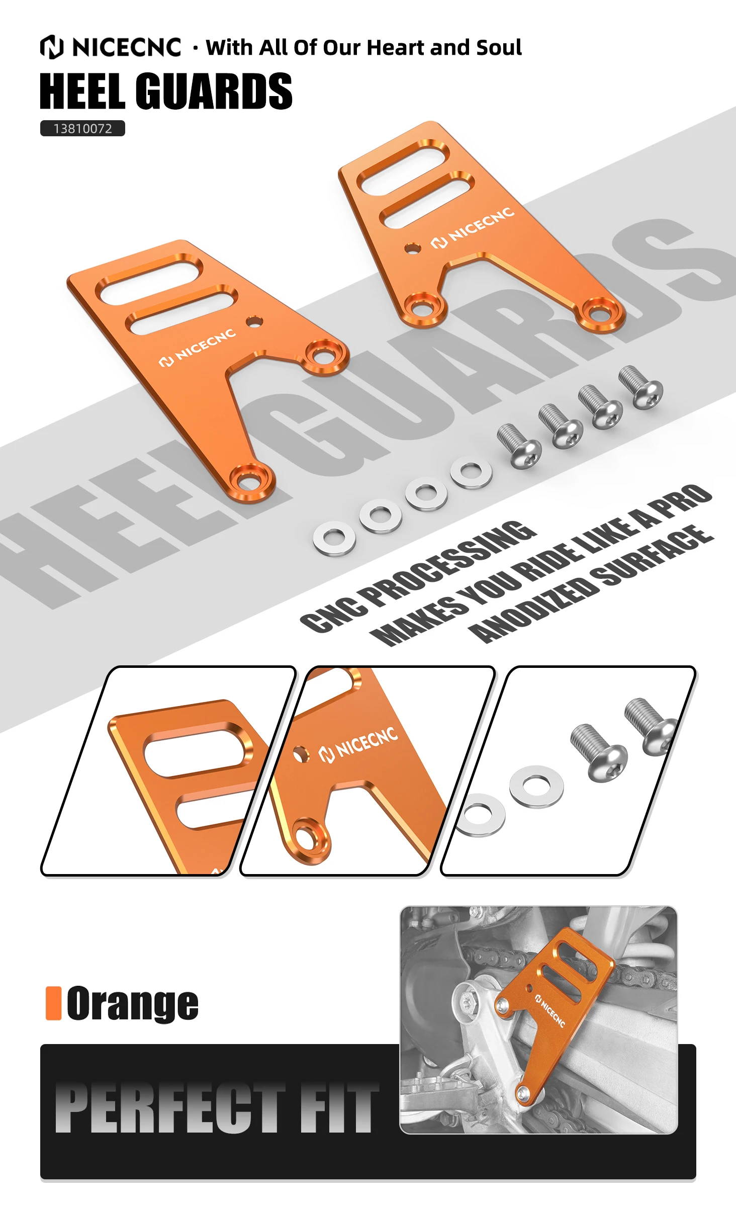Für KTM 690 Enduro/SMC/R 2008–2024 Husqvarna 701 Enduro SM Supermoto 16–2024 Fersenschutz-Abdeckungsschutz, racklose Taschenhalterungen – Detail 2