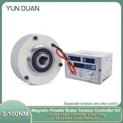 Thin Magnetic Powder Brake Tension Controller Kit 1500rpm Hollow Shaft Unwinding 3/6/12/25/50/100Nm 0.3-10kg DC24V Bag Machine