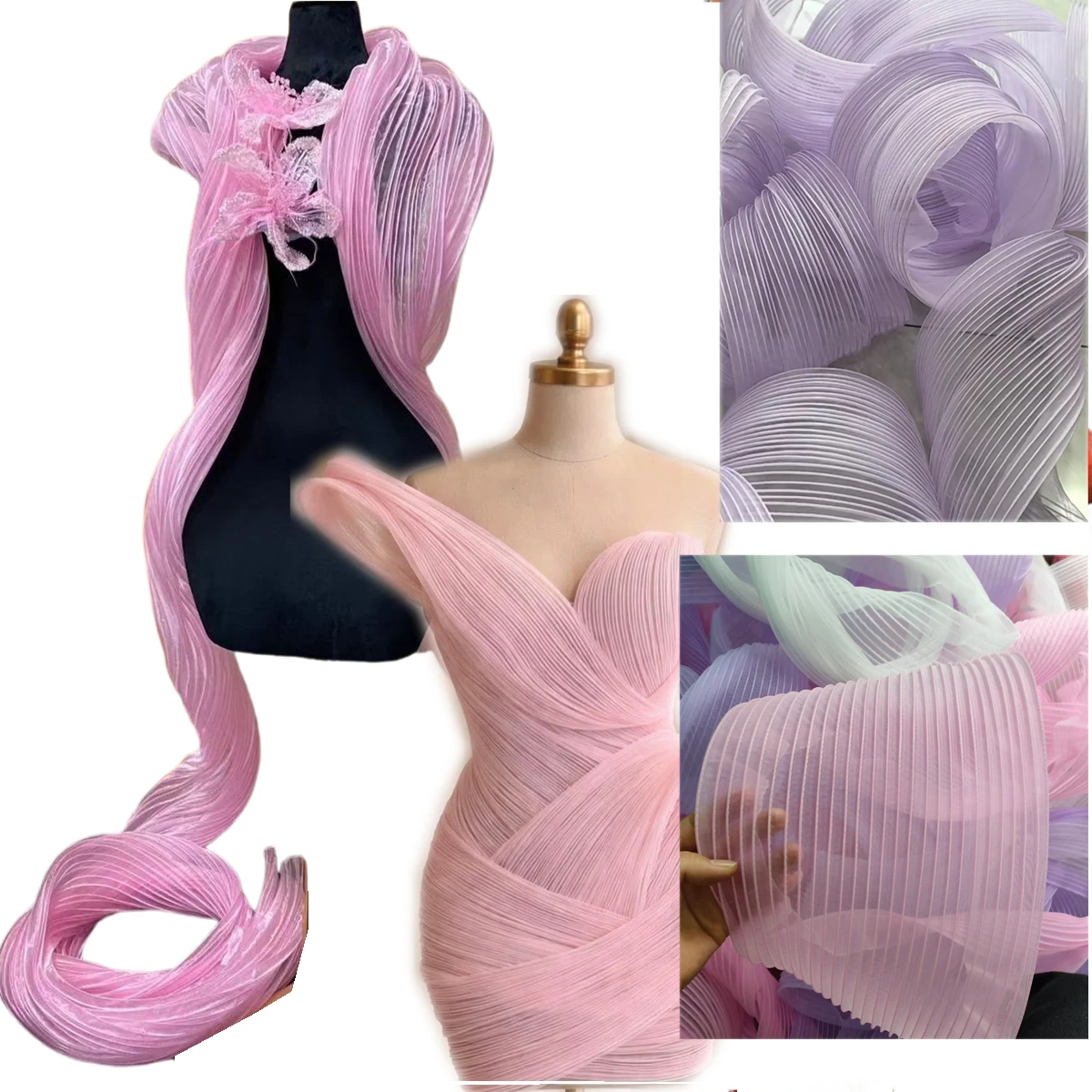 Décoration en tissu en spirale DIY pour robe de bal, vêtements, artisanat, décoration