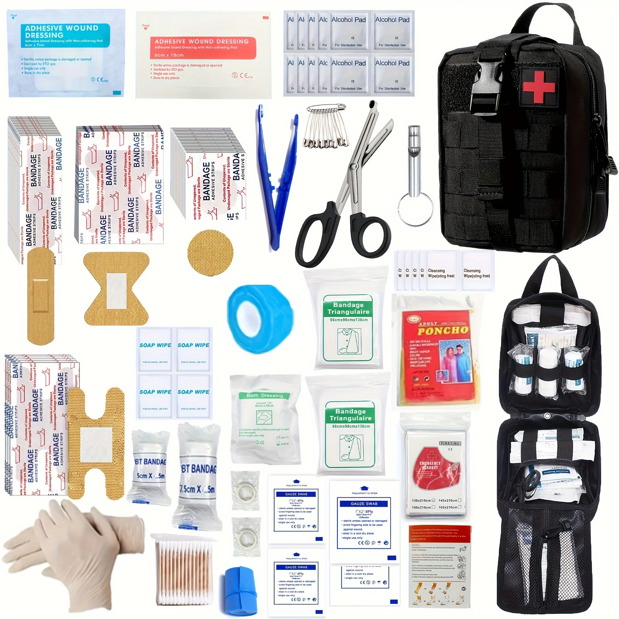 150pcs Universal Compact Complete First Aid Kit for Home Travel Outdoor and Emergency Fast Delivery - view 5