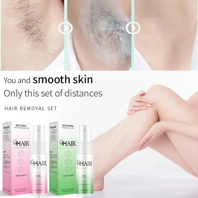 2 Minutes Fast Hair Removal Spray Painless Hair Growth Inhibitor Arm Armpit Leg Face Permanent Depilatory Men Women Body Care