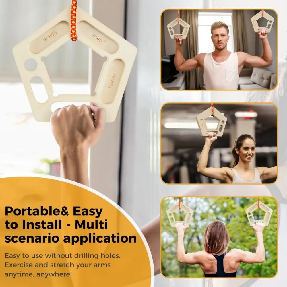 Planches de renforcement des doigts d'escalade en bois, planche de traction légère et Portable, planche d'escalade suspendue robuste à haute charge