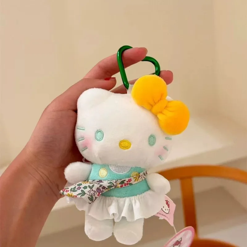 Nieuwe Cartoon Boog Kitty Pluche Sleutelhangers Leuk Katje Jurk Hoge Kwaliteit Knuffel Pop Meisje Rugzak Hanger Auto Decoratie Gift