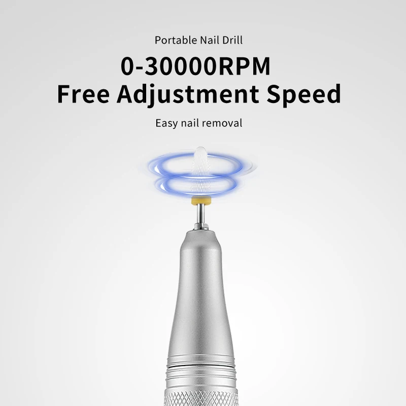 18W Electric Nail Machine 35000RPM Professional Electric Nail Drill Machine Portable Cordless Rechargeable for Salon Tool