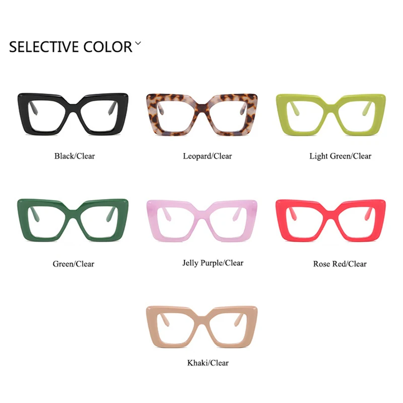 Big Square Eyeglasses Frames Women\'s Anti Blue Light Glasses New Trend Computer Goggles Glasses Transparent Optical Spectacle