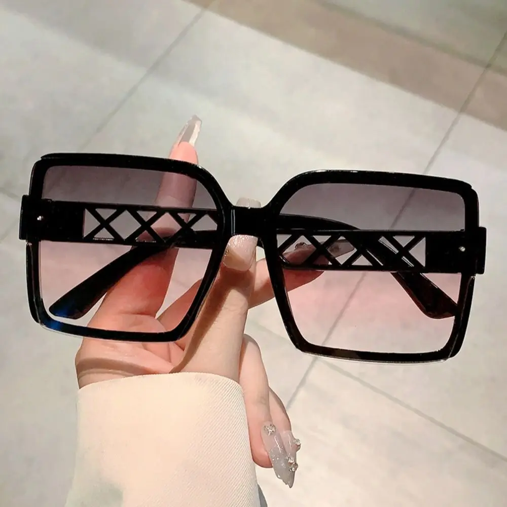 New Summer Large Frame Sunglasses Retro Ins Multicolor Square Eyeglass Women Men Fashion Sunscreen Eyewear