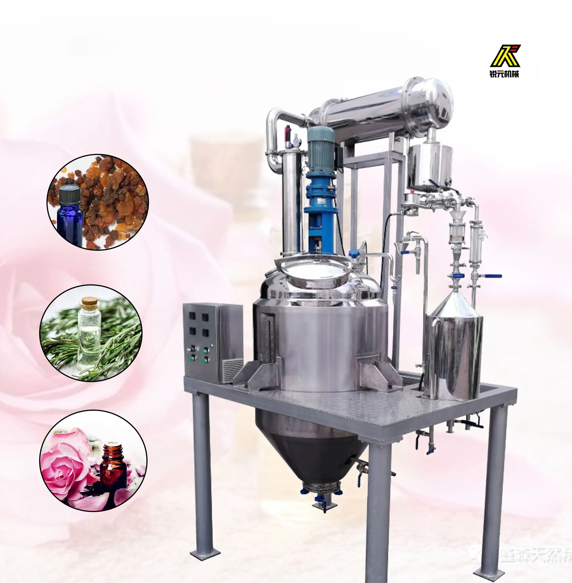 MAF 1000l rose essential oil plant 32l essential oil extraction machine