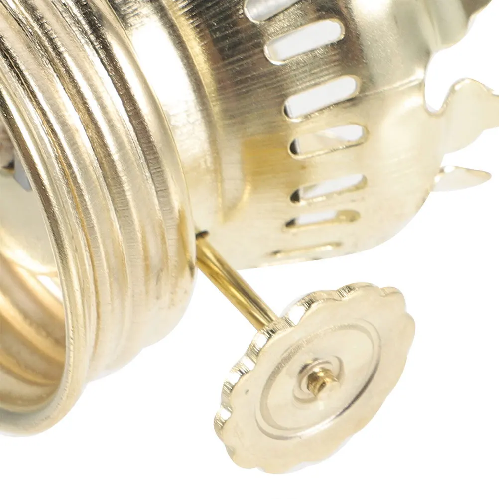 

4Pcs Metal Lamp Burner Replacement Parts Safe Reusable Delicate Design Oil Lamp Parts Oil Burner