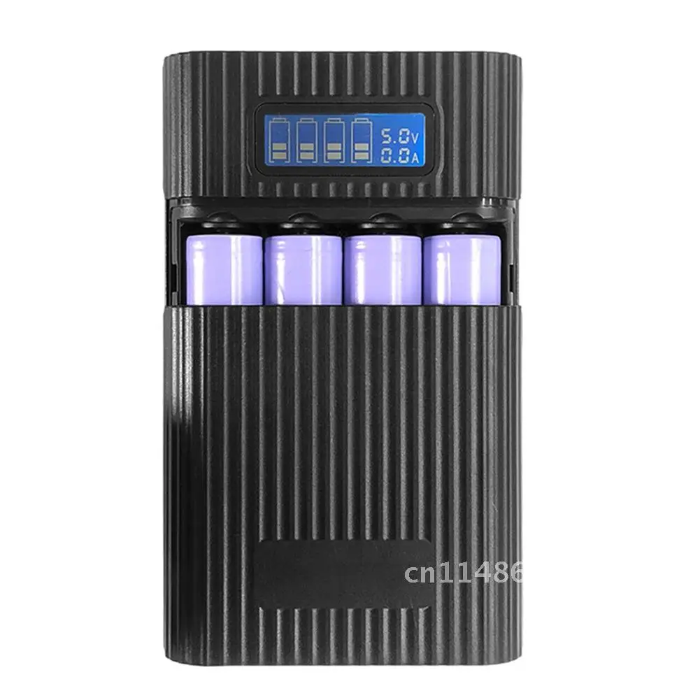 Smart Phones Battery Holder DIY Power Bank Case 4*18650 Battery Charge Storage Box 5V Dual USB Digital Display Charging Case