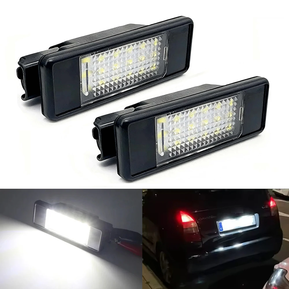

2pcs License Number Plate Light For Peugeot 106 1007 207 307 308 3008 406 407 607 For CITROEN C2 C3 C4 C5 C6 C8 Citroen Berlingo