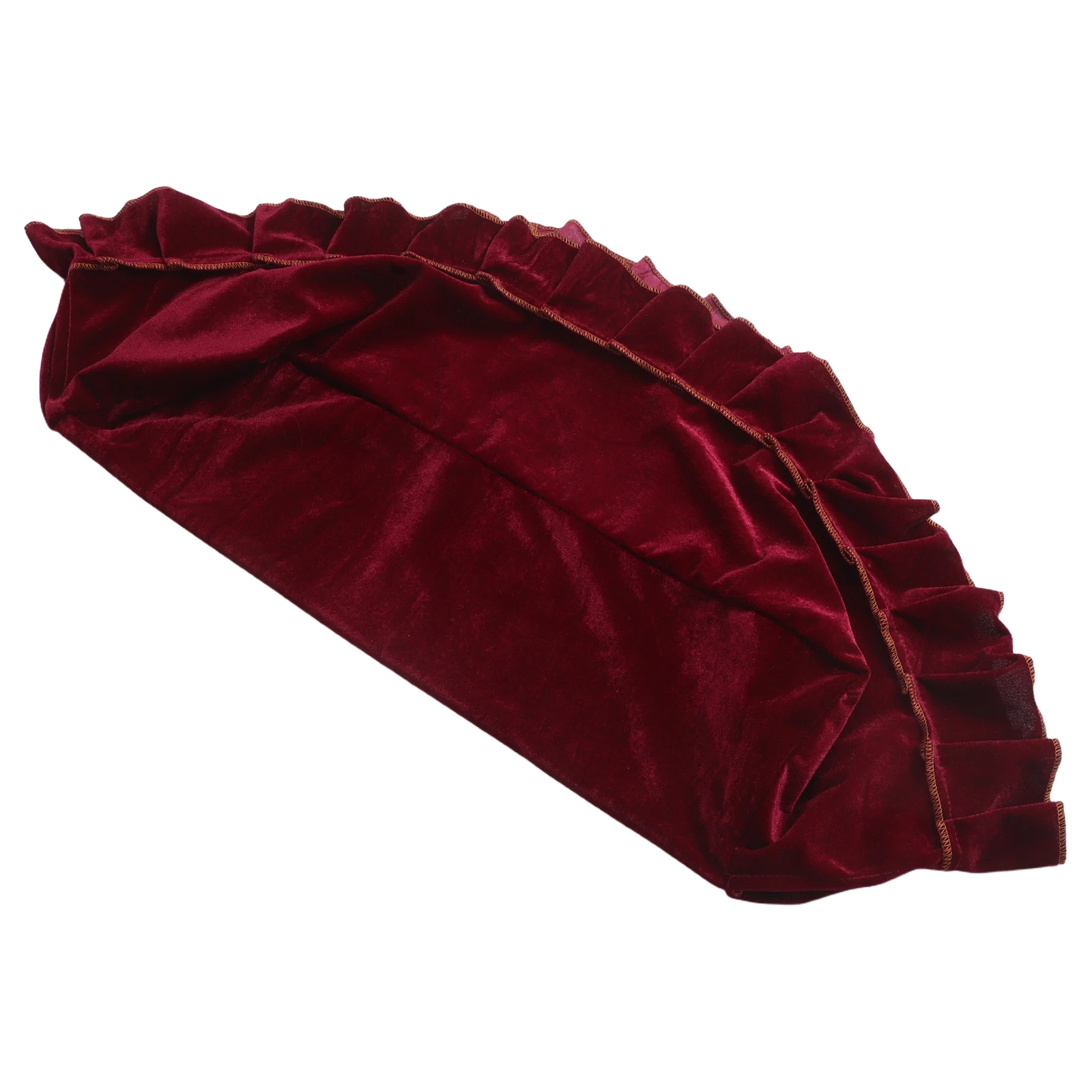 

Golden Wool Piano Stool Cover Chair Kitchen Seat Protector Dust Bench Cushion Velvet Macrame Slipcover