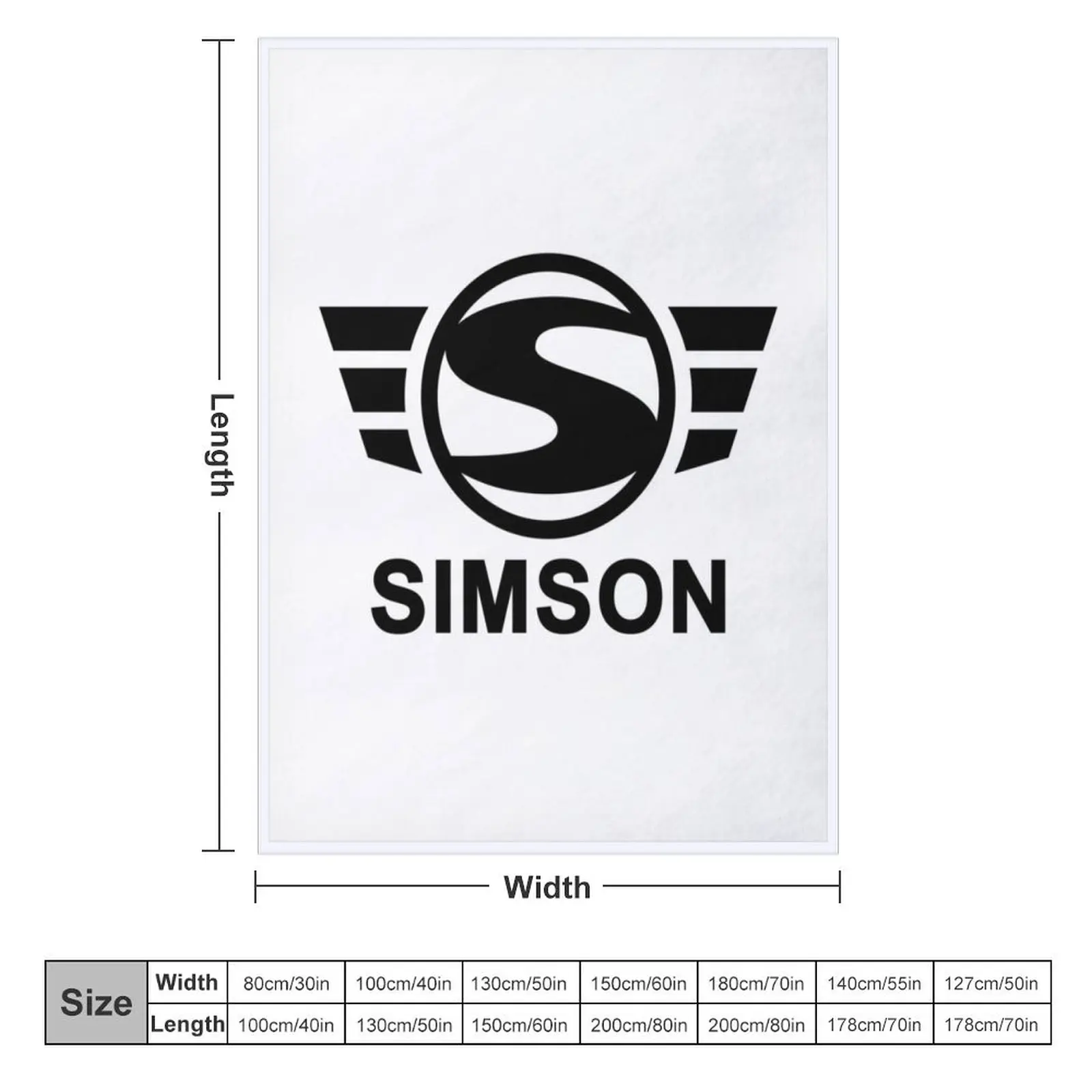 Simson logo (black) Throw Blanket Stuffeds Thins Blankets