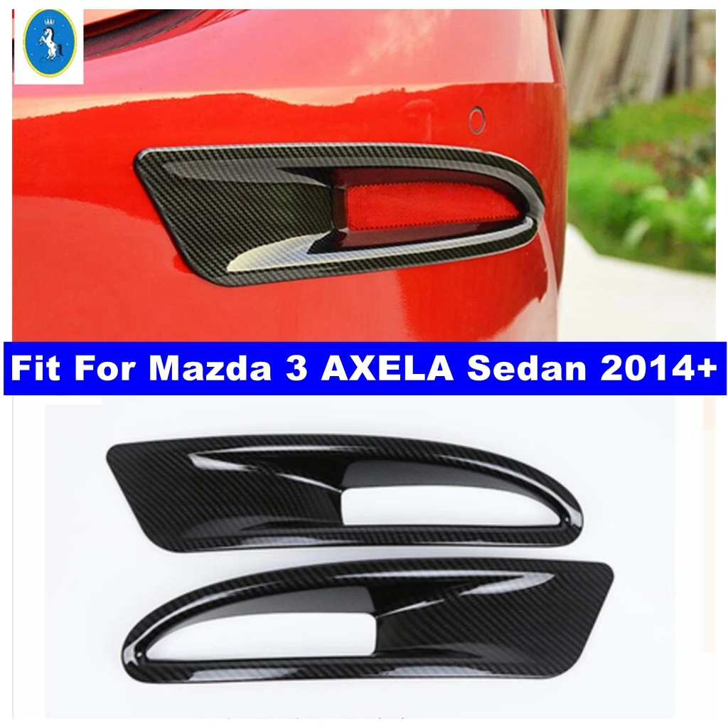 

Carbon Fiber Car Rear Tail Fog Lights Lamp Foglight Frame Cover Trim For Mazda 3 AXELA Sedan 2014 - 2018 Exterior Accessories