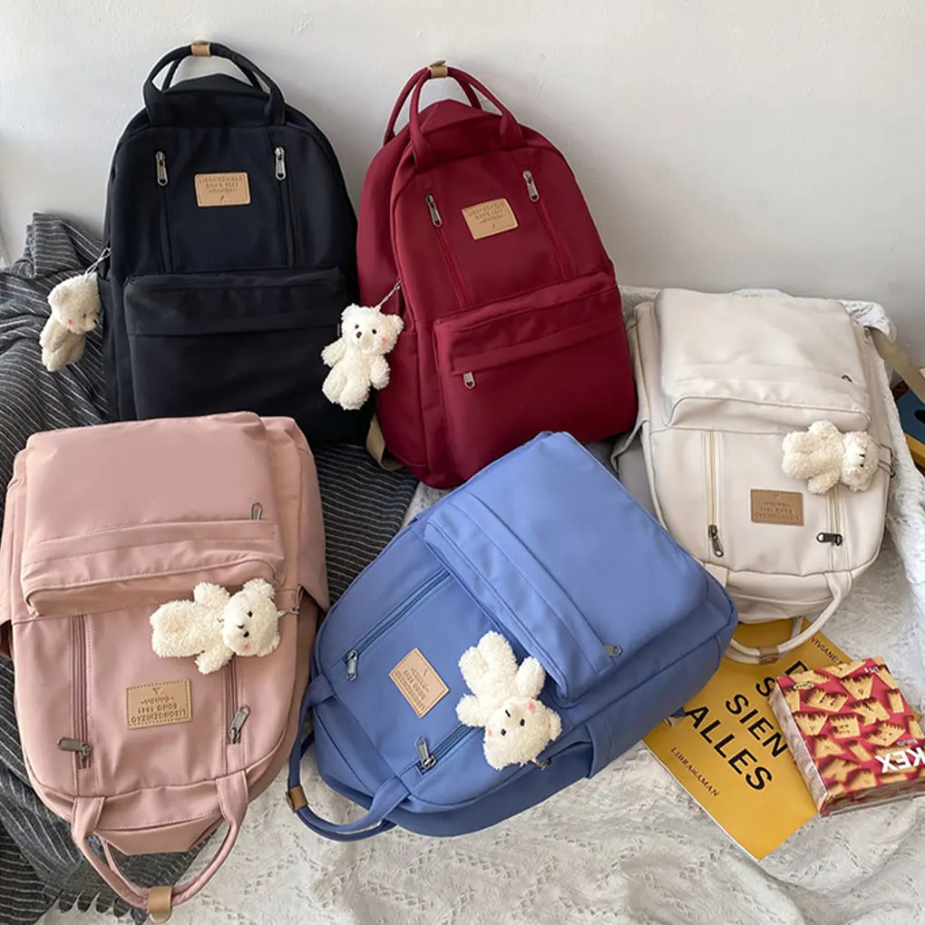 Multi-functional Shoulder Bag With Large Capacity Travel And Outdoor Activities Schoolbag Backpack beige 32*12*42cm