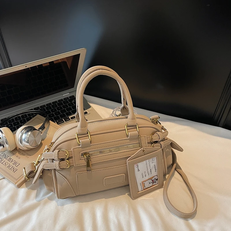 

Классический стиль, модные однотонные матовые сумки из искусственной кожи на плечо и через плечо, стильный дизайн, популярные модные сумки для женщин, новинка 2023 года