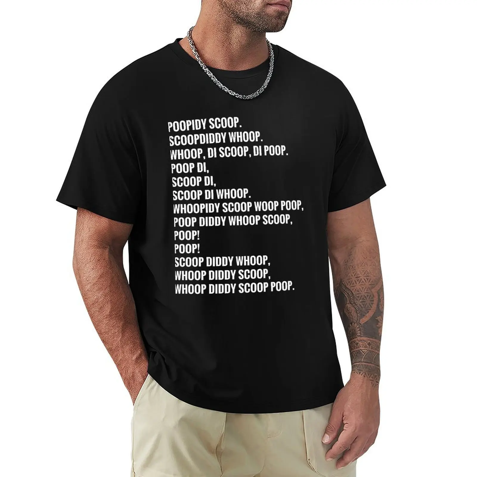 

POOPIDY SCOOP T-Shirt funny shirt cotton boys animal print new gifts and t-shirts Men's t-shirt
