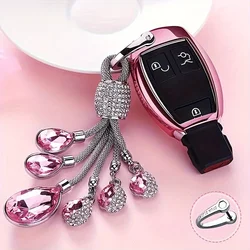 1PC  Car Key Chain, Reflective Imitation Crystal Effect Key Chain, Bag Decoration Accessories, Sparkling Car Key Accessories