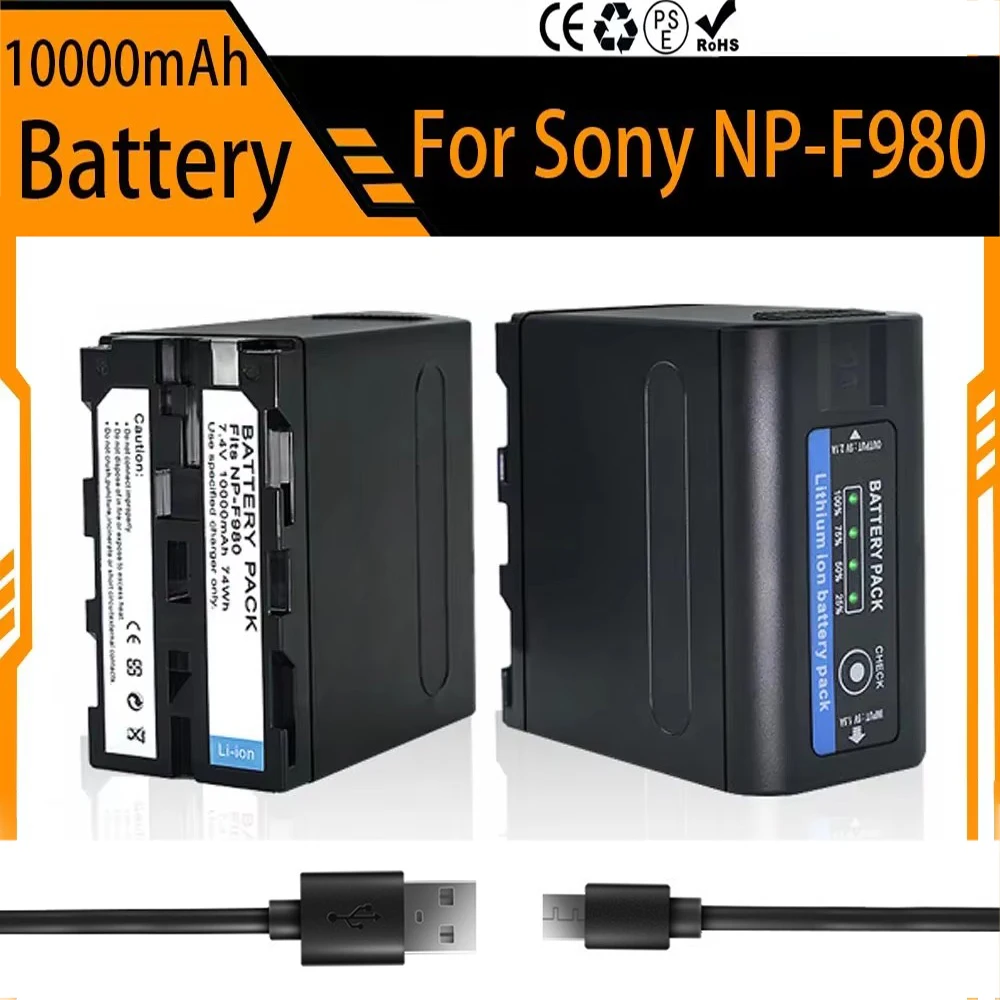 NP-F980 NP-F970 Аккумулятор для Sony CCD-TRV35 TRV940 CCD-RV100 DCR-TR7 серии NP-F975 NP-F950 NP-F930 Аккумуляторы для камеры