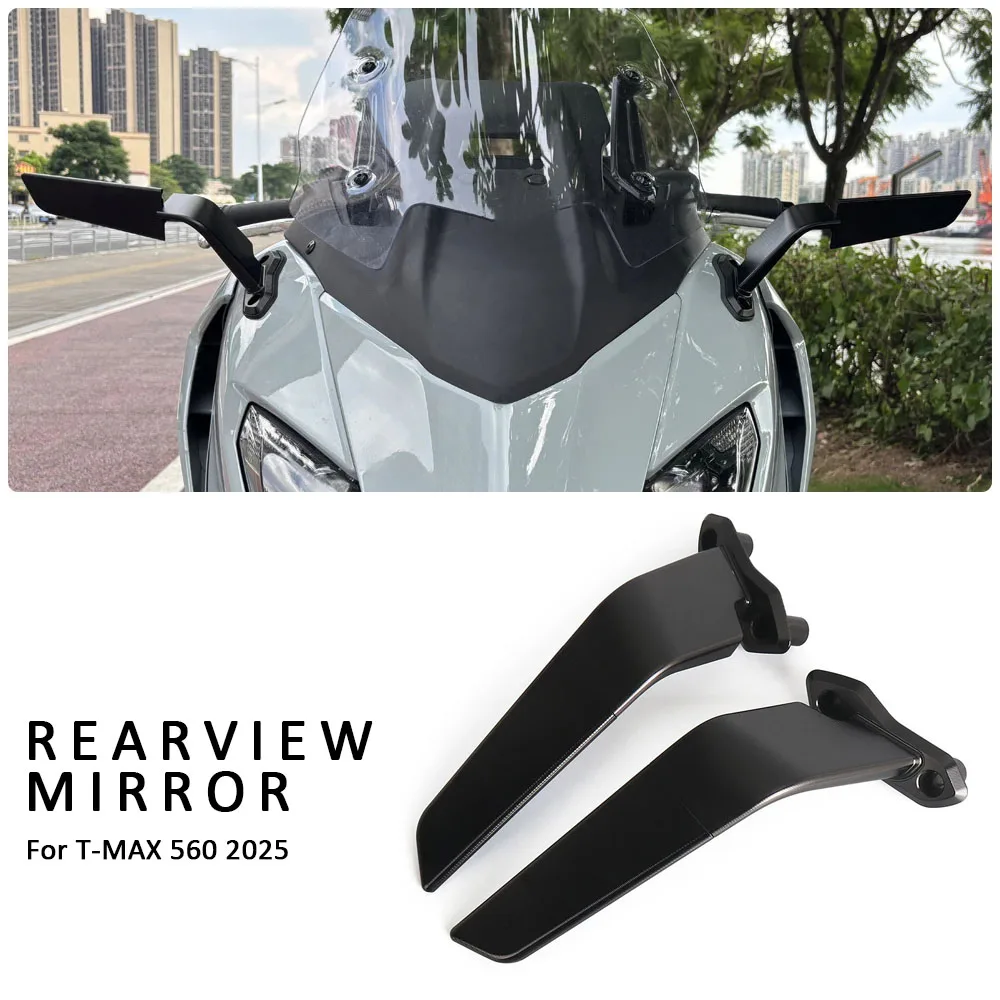 

New Motorcycle TMAX 560 Rear View Mirrors Adjustable Aluminum Mirror Accessories For Yamaha T-MAX 560 T-Max560 Tech Max 2025