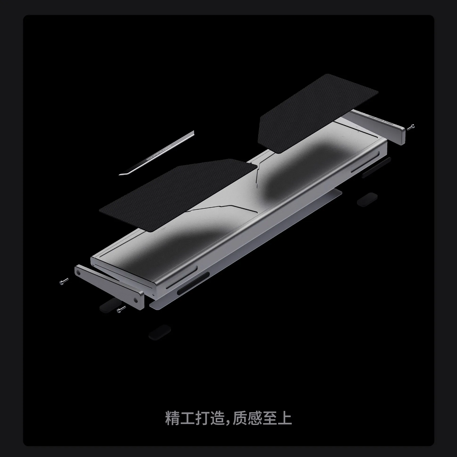 Zirnex ld teclado magnético descanso de palma metal descanso de pulso dividido teclado usinado anodizado acessórios tapete de mesa de escritório