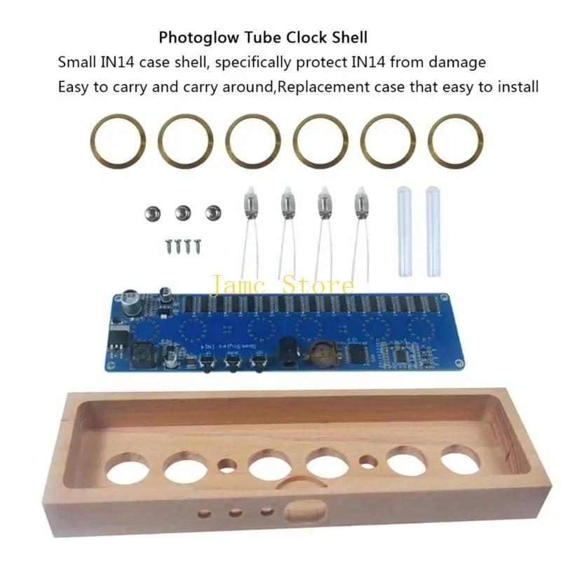 LX0B ساعة أنبوبية متوهجة DIY حزمة المكونات الكهربائية بما في ذلك لوحة الدوائر النحاسية الخفيفة للاستخدام العالمي