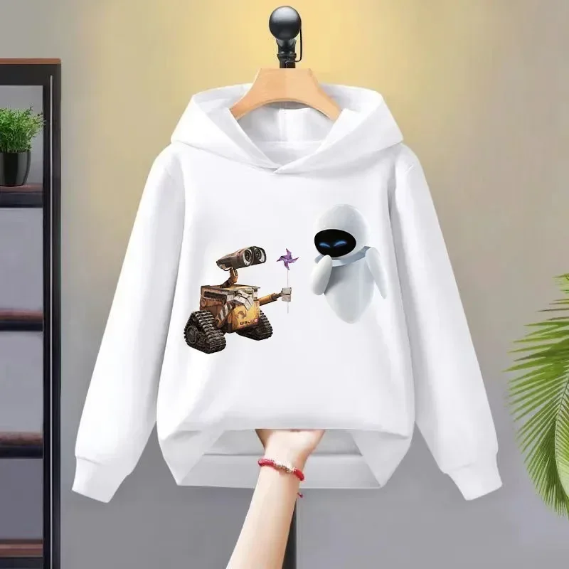 Wall-E Robot Thin Hoodie Sweatshirts Men Women Autumn Casual Pullover Boys Girls Harajuku Streetwear Hoodies