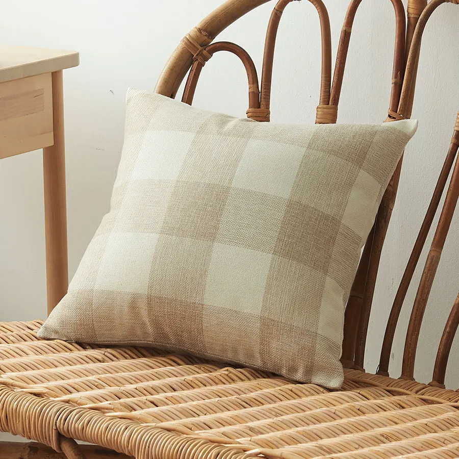 45x45cm karierter Kissen bezug für Sofa einfaches klassisches dekoratives Kissen Wohnzimmer Wohnkultur Funda Cojin moderner Kissen bezug
