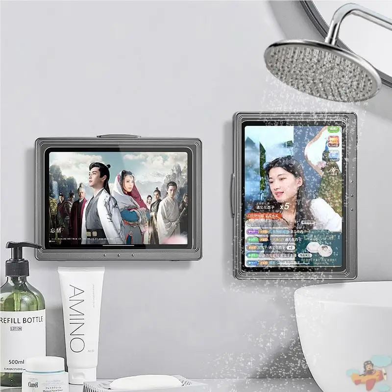 

Bathroom Waterproof Mobile Phone Holder Rotatable And Extendable Tablet Stand Soap Box Bathroom Organizer Aluminum Alloy Mate...