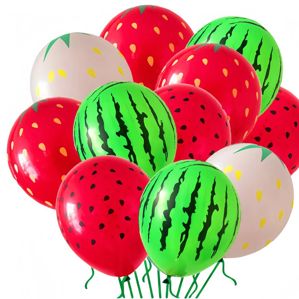 

20/50/100pcs 12inch Strawberry Polka Dot Children's Toy Balloons Watermelon Cartoon Balloon Birthday Party Decoration