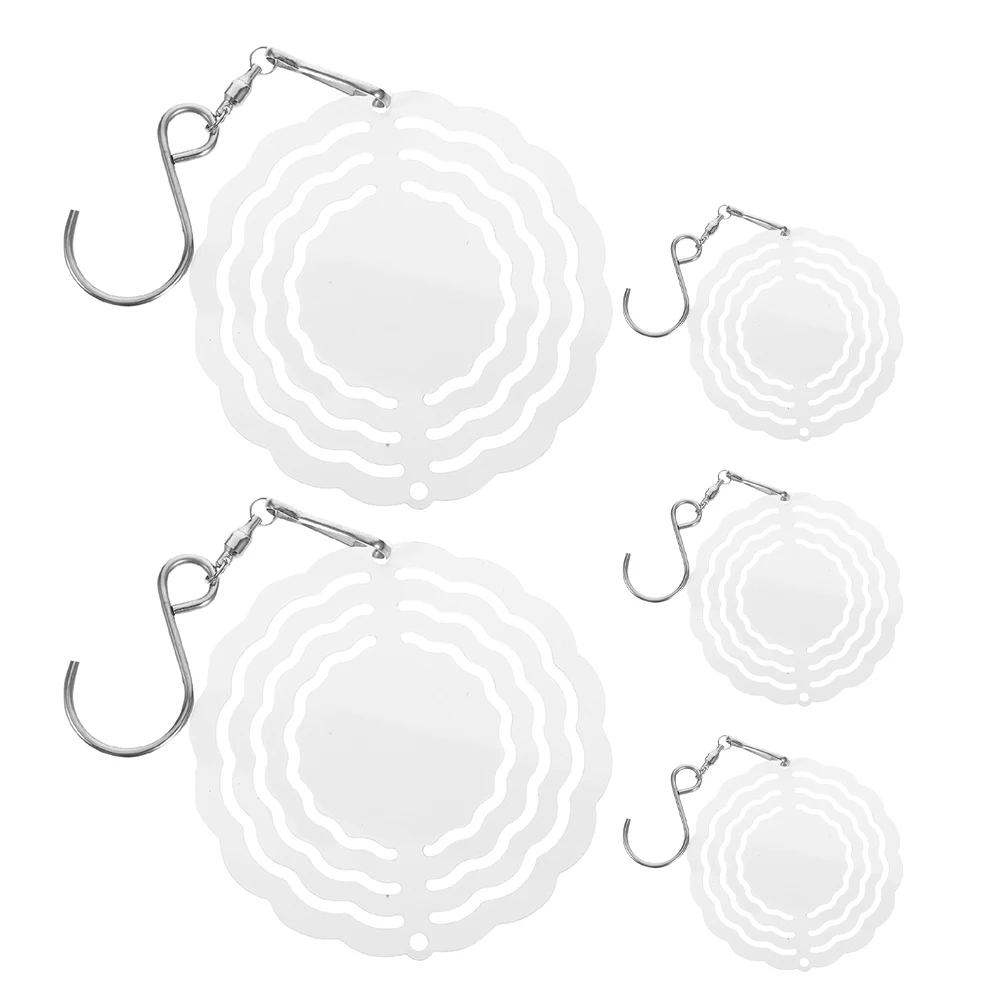 

5pcs Aluminum Thermal Transfer Wind Spinner Chimes Hanging DIY Sublimation Blanks Decor Yard Garden Ornament Metal