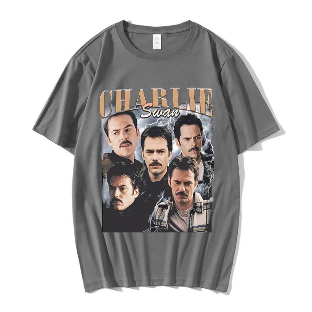 Team Charlie Swan T Shirt Billy Burke Graphic Printed Tshirts Men Women Cotton Short Sleeve Oversized Tee Shirt Vintage Clothing