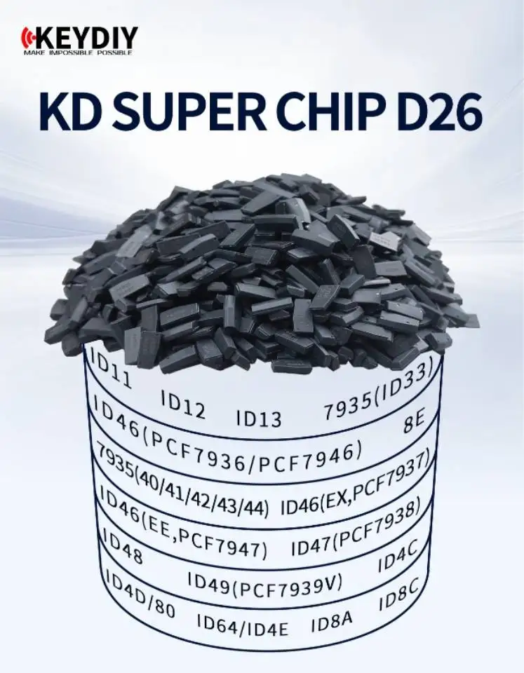 5-20 шт./лот чип KEYDIY KD Super D26 7935 (ID33) ID46 ID8E ID8A ID8C поддержка 96 бит 48 клон для KDX2 KD-MAX