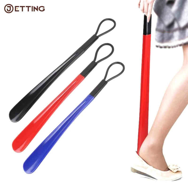 1PCS Shoe Pull Extra Long Shoe Horns Black Plastic Shoe Horn Spoon Shape Shoehorn Shoe Lifter Flexible Shoe Lifter Shoes Access