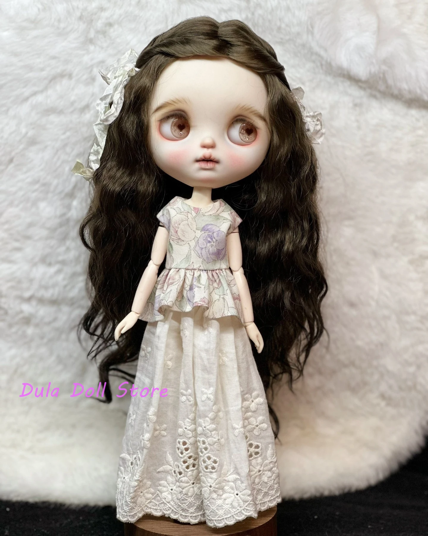 新しいデュラドール服ドレス多用途無地花柄シャツドレスセットブライスob24 ob22アゾンリカアイシージェリービー1/6ドールアクセサリー