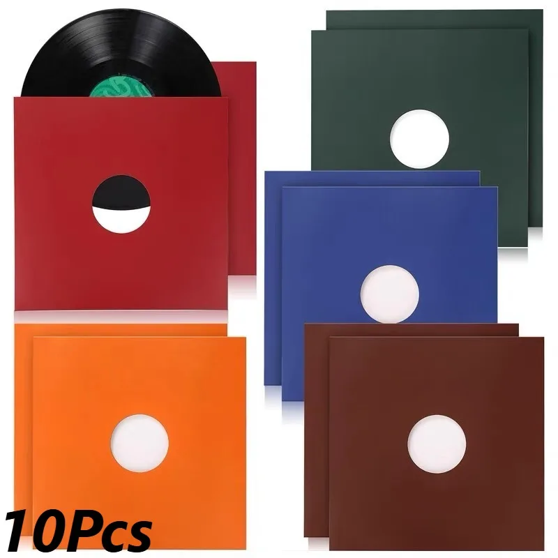 Colorful 12 Inch Vinyl Record Storage Outer Slevees LP Cowhide Paper With Hole Protective Bags for Vinyl LP Vinyl Record Display