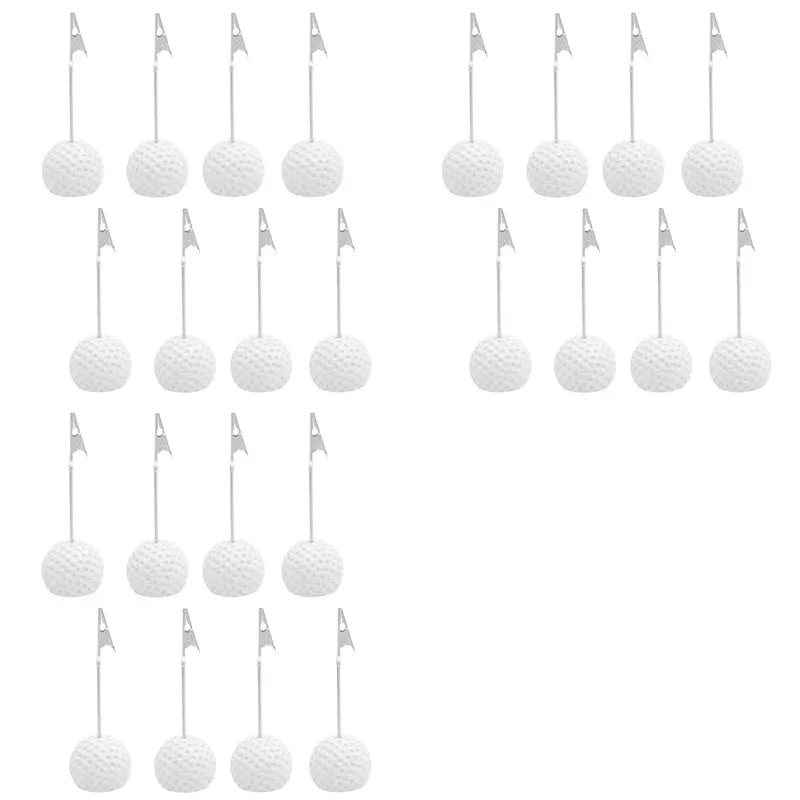 

Dropship-24-Pack Golf Ball Place Card Holders With Alligator Clips For Table Decor, Ideal For Golf Themed Events